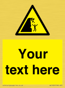 Custom Warning unstable cliff